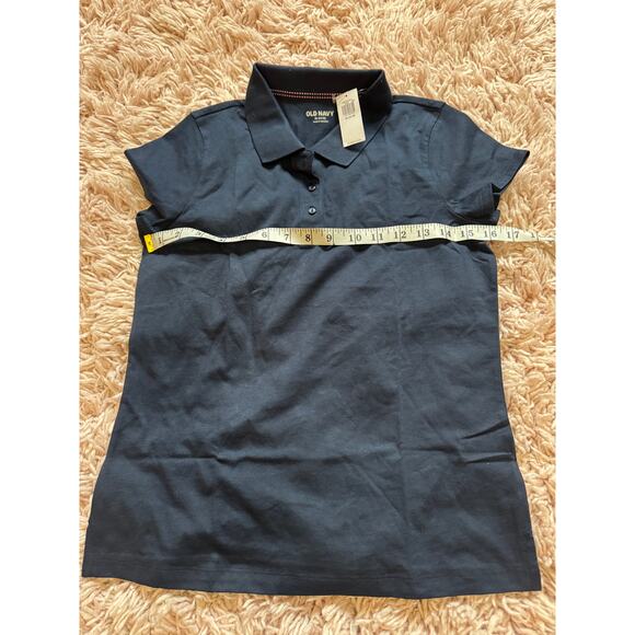 Vintage Style Women’s 3X top nwt casual business button up top blue polka dots - Picture 8 of 8